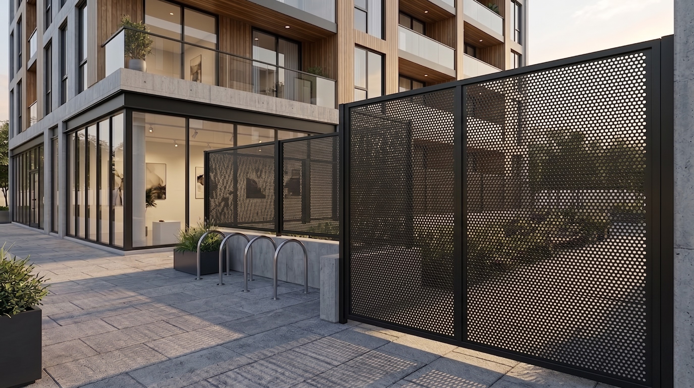 Metal Fencing Design for a Mixed-Use Project